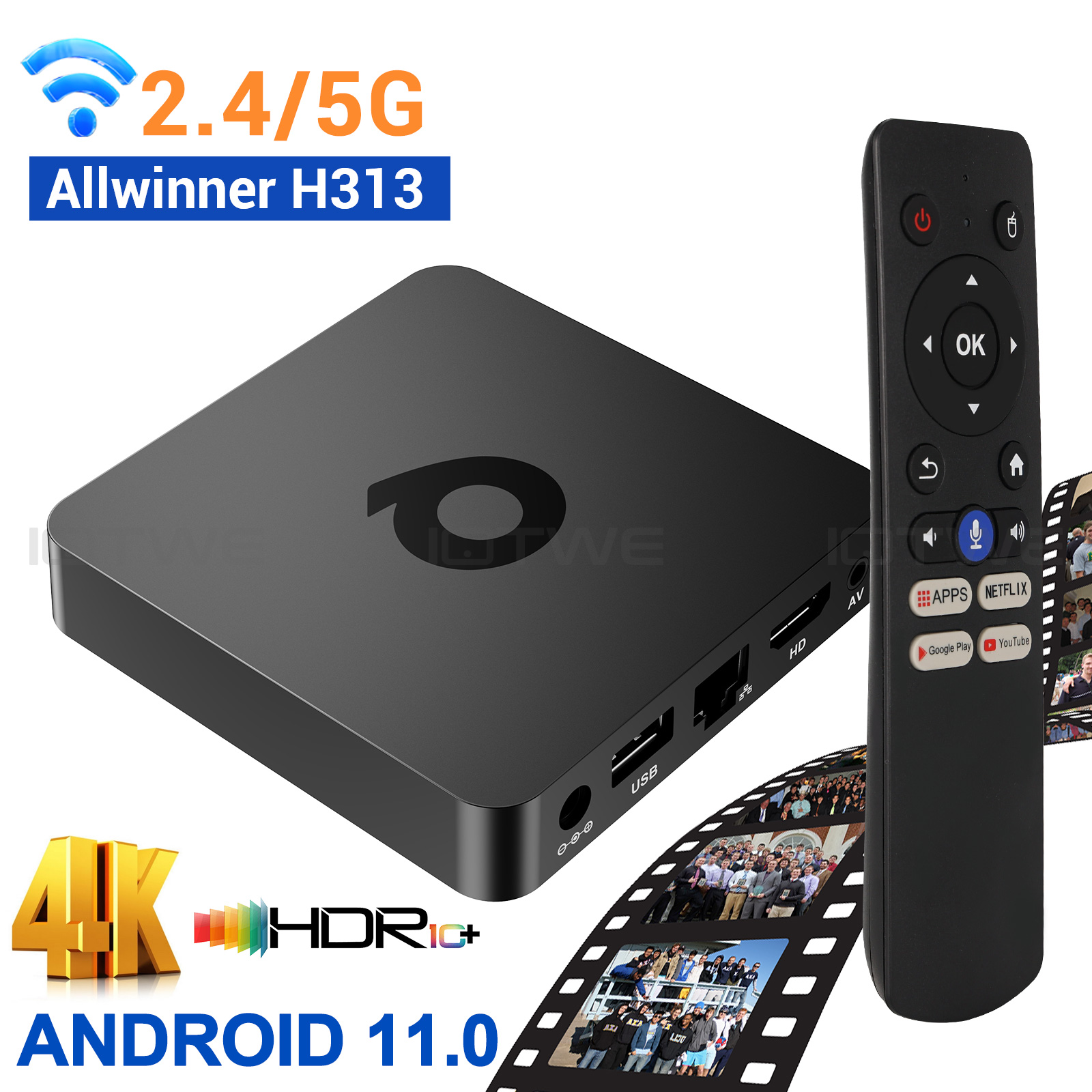 Radxa Rock 5B 16Gb - กล่องรับสัญญาณทีวี IOTWE T95Q 8K รองรับ Android