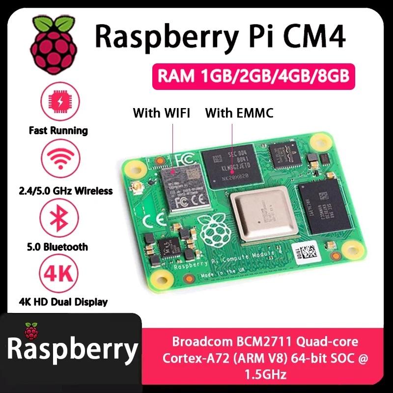 Raspberry Pi CM4 แรม 1GB/2GB/4 - Raspberry Pi Compute Module 4 8Gb 32Gb บทวิจารณ์และราคา